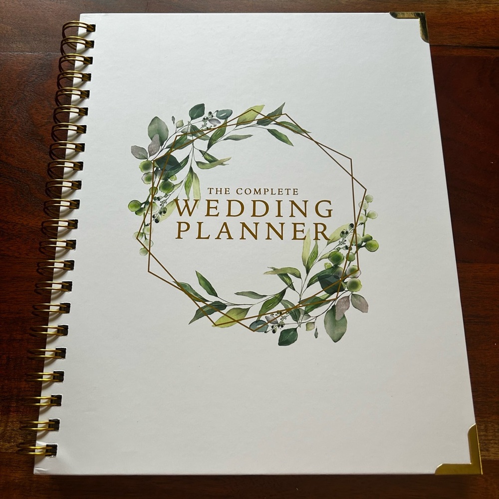 Wedding Planner with Gold Spiral Bound NWT
